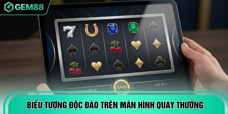 Biểu tượng độc đáo trên màn hình quay thưởng