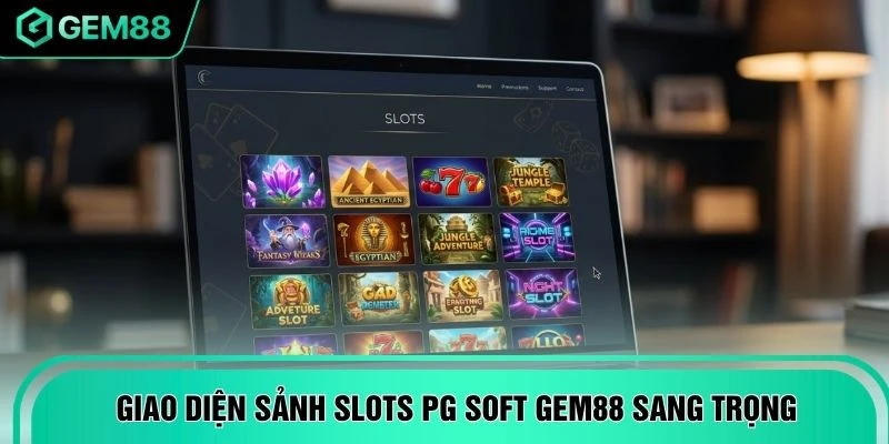 Giao diện sảnh slots PG Soft GEM88 sang trọng